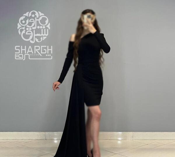 عکس مدل لباس مجلسی کوتاه دنباله دار