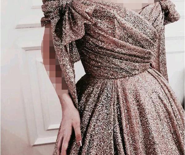 عکس مدل لباس مجلسی لمه شنی کوتاه دخترانه