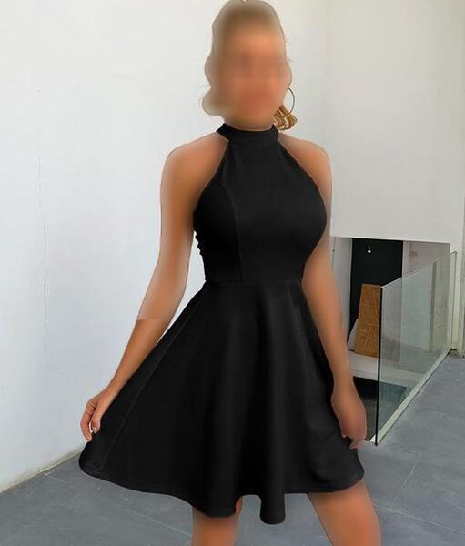 عکس لباس مجلسی کوتاه دکلته مشکی