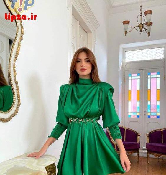 عکس لباس مجلسی کوتاه ساده و شیک