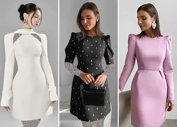 عکس لباس مجلسی کوتاه ساده و شیک
