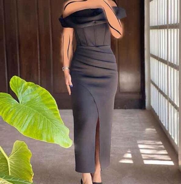 عکس لباس مجلسی کوتاه ساده و شیک