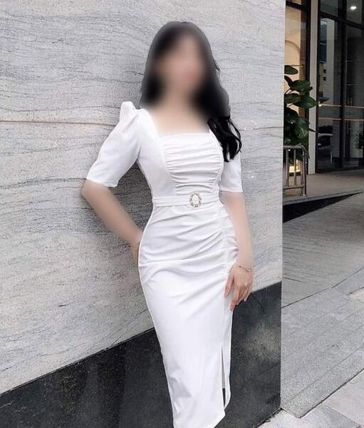 عکس لباس مجلسی کوتاه سفید کره ای
