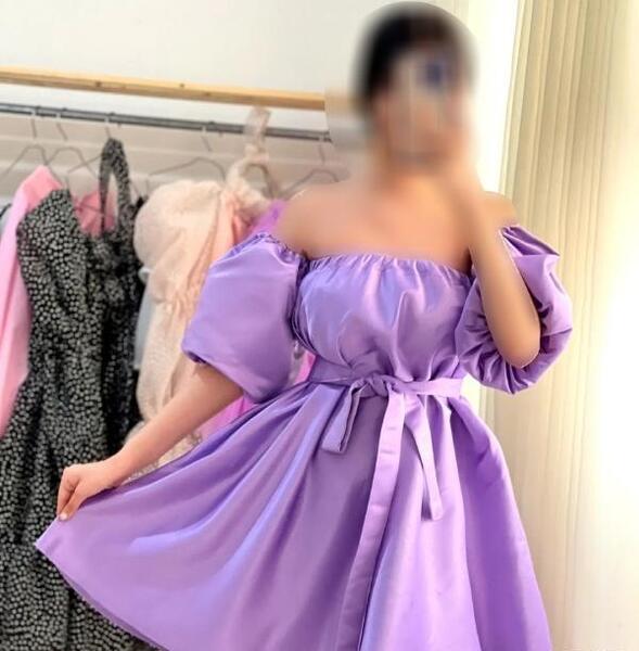 عکس لباس مجلسی کوتاه ساتن دخترانه