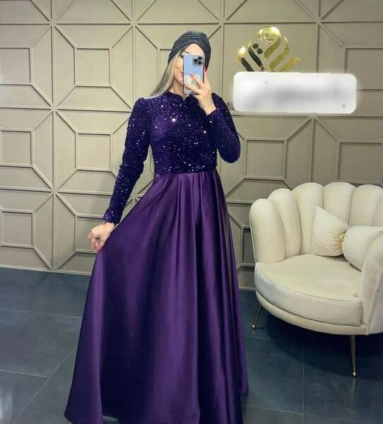 عکس لباس مجلسی کوتاه ساتن شیک