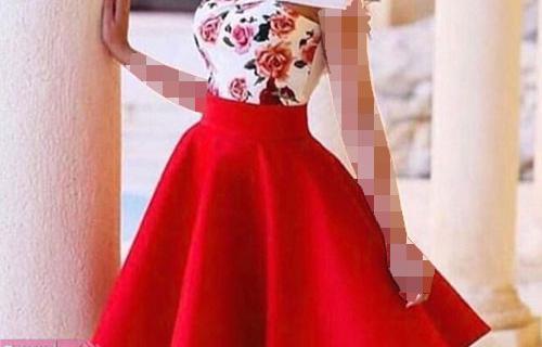 عکس لباس مجلسی کلوش کوتاه دخترانه