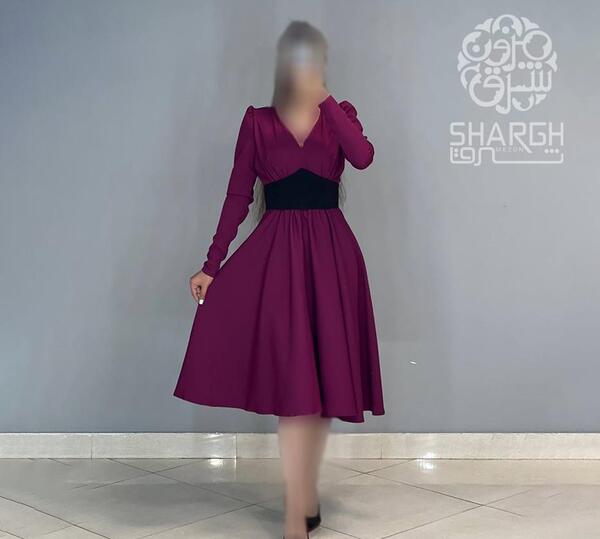 عکس لباس مجلسی کوتاه کمر کلوش
