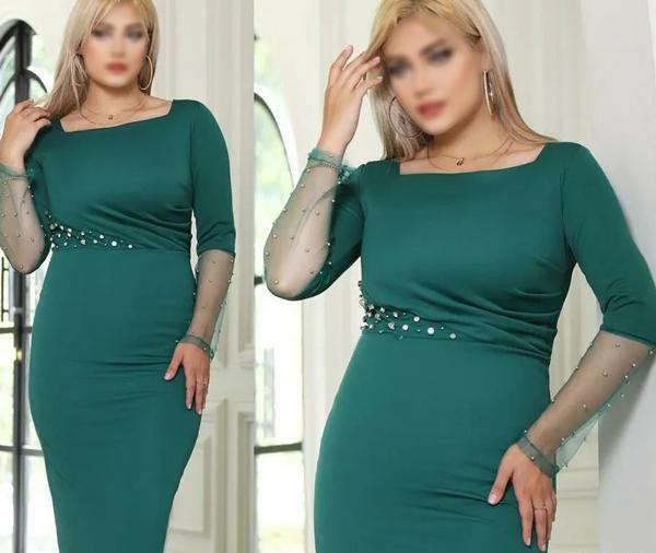 عکس مدل لباس مجلسی کوتاه با کرپ باربی
