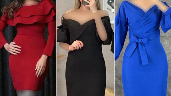 عکس مدل لباس مجلسی کوتاه کار شده با مروارید