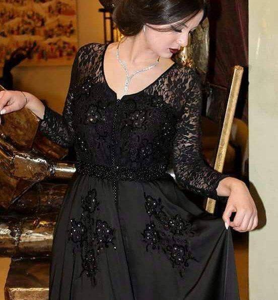 عکس مدل لباس مجلسی کوتاه کار شده با پنل