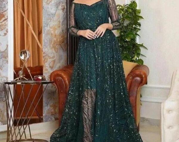 عکس مدل لباس مجلسی کوتاه کار شده با پنل