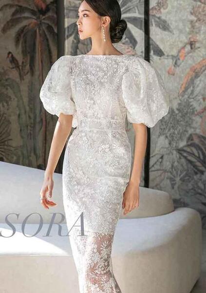 عکس لباس مجلسی کوتاه گیپور زنانه