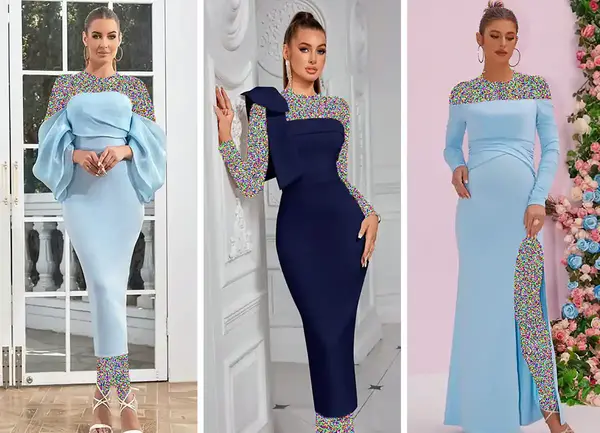 عکس مدل لباس مجلسی کوتاه گشاد