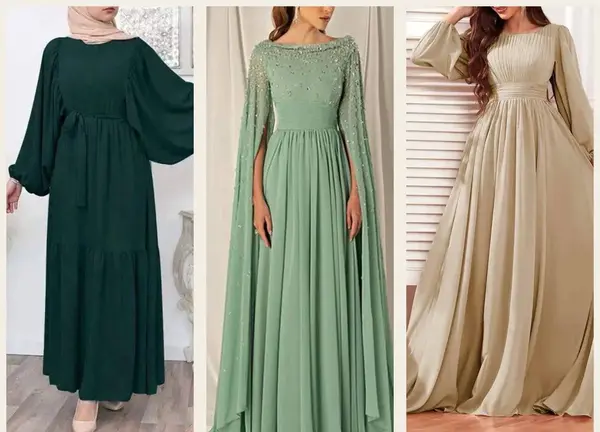 عکس لباس مجلسی بلند ساده شیک