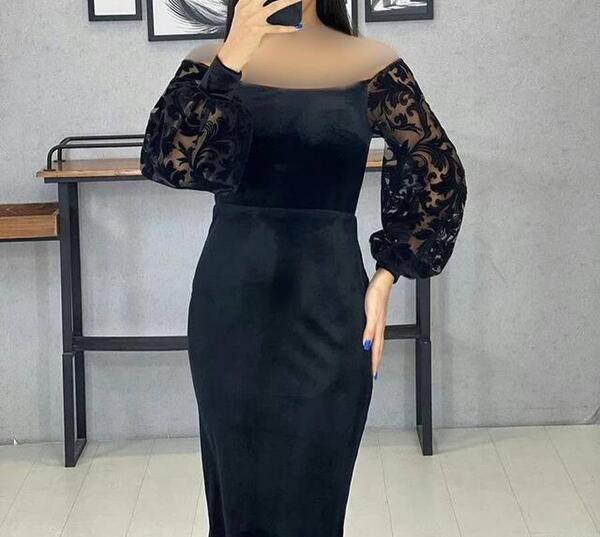 عکس لباس مجلسی کوتاه مخمل شیک