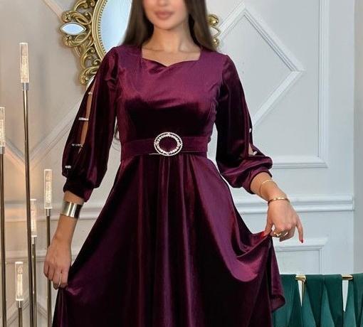 عکس مدل لباس مجلسی کوتاه مخملی