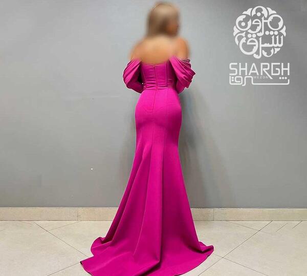 عکس لباس مجلسی مدل ماهی چاکدار کوتاه