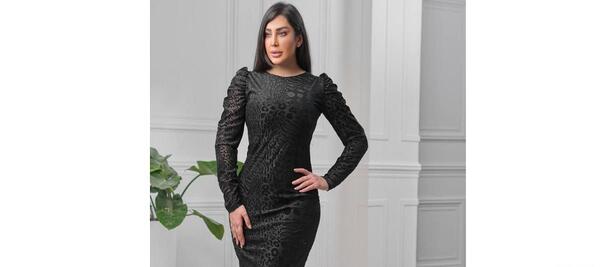 عکس مدل لباس مجلسی مشکی ساده بلند