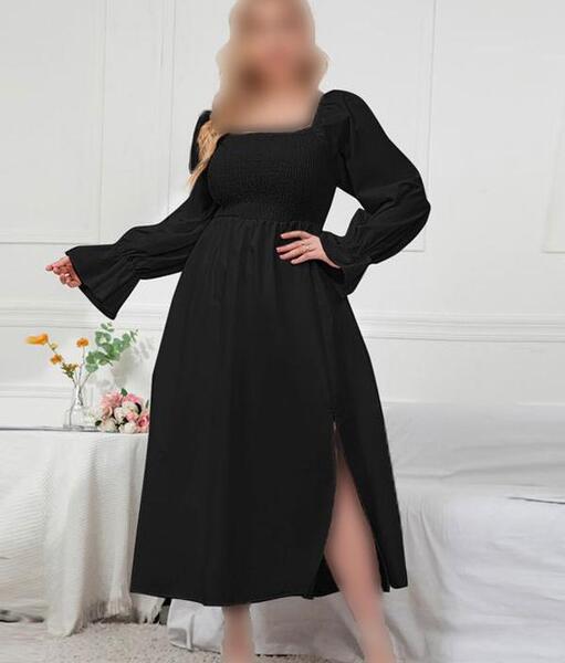 عکس مدل لباس مجلسی مشکی ساده بلند
