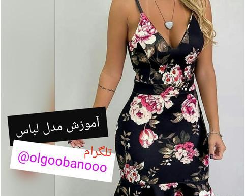 عکس مدل لباس مجلسی کوتاه یقه هفت باز
