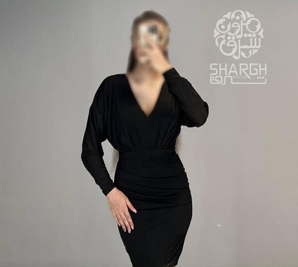 عکس مدل لباس مجلسی یقه هفت کوتاه