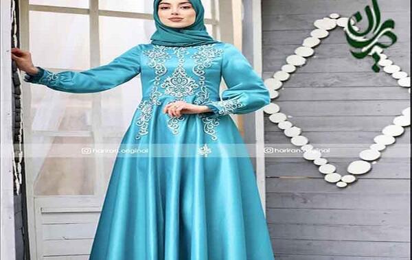 عکس لباس مجلسی کوتاه با حجاب