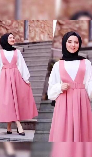 عکس مدل لباس مجلسی کوتاه با حجاب
