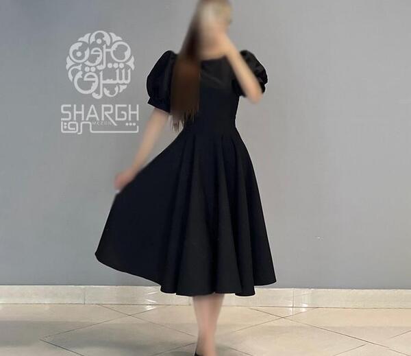 عکس لباس مجلسی نیم کلوش کوتاه