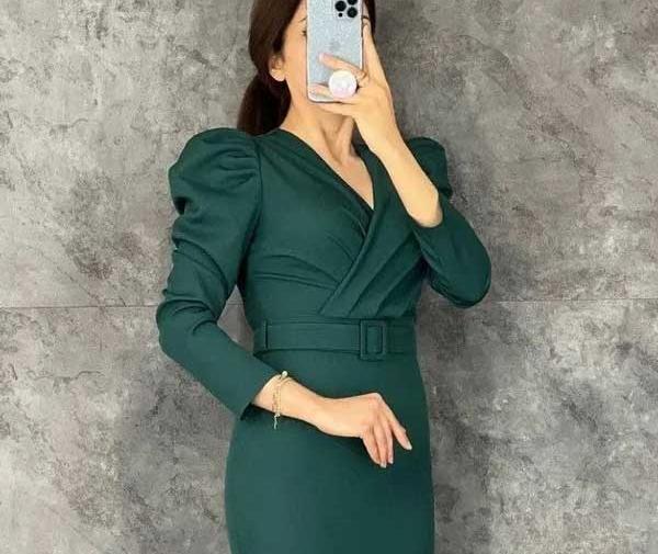 عکس لباس مجلسی نیم کلوش کوتاه