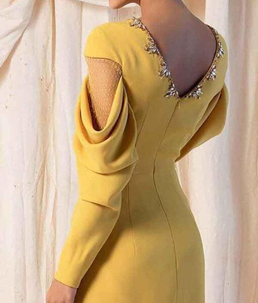 عکس مدل لباس مجلسی کوتاه نارنجی