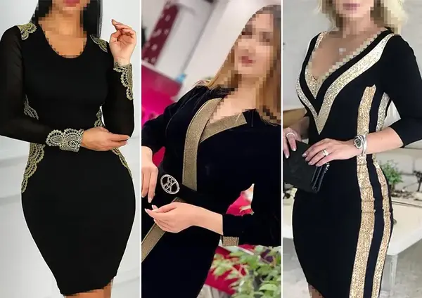 عکس مدل لباس مجلسی کوتاه ساده و شیک مشکی