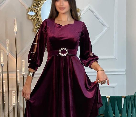 عکس مدل یقه لباس مخمل مجلسی کوتاه جدید