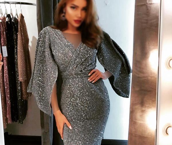 عکس مدل لباس مجلسی کوتاه لمه اینستاگرام