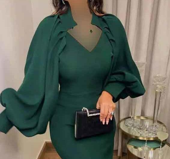 عکس مدل لباس مجلسی پوشیده لاکچری کوتاه