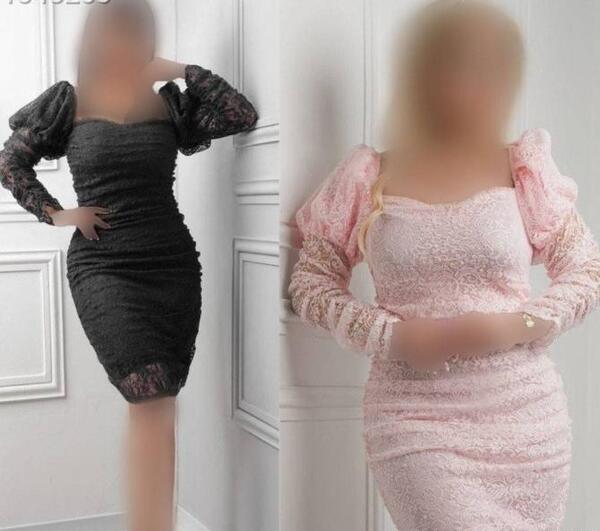 عکس لباس مجلسی کوتاه گیپوری جدید