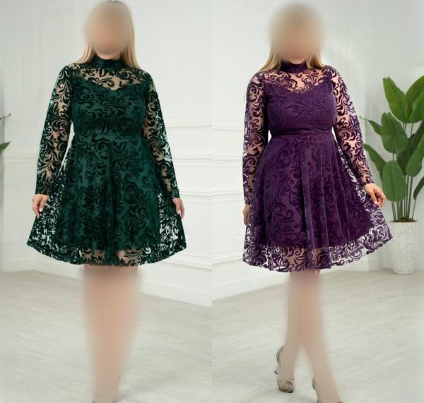 عکس قیمت لباس مجلسی کوتاه گیپور
