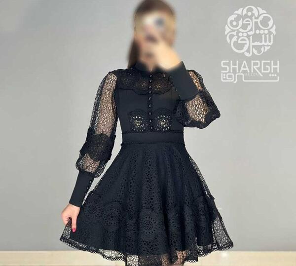 عکس قیمت لباس مجلسی کوتاه گیپور