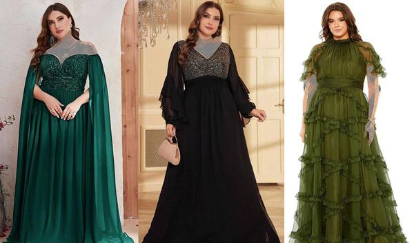 عکس لباس مجلسی دخترانه سایز بزرگ کوتاه