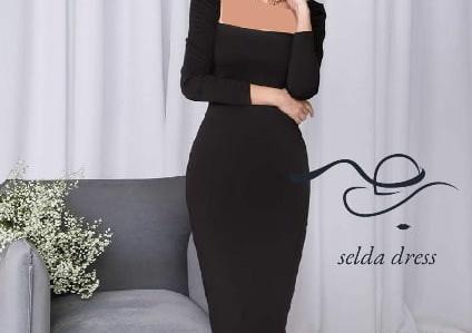 عکس لباس مجلسی کوتاه ساده مشکی