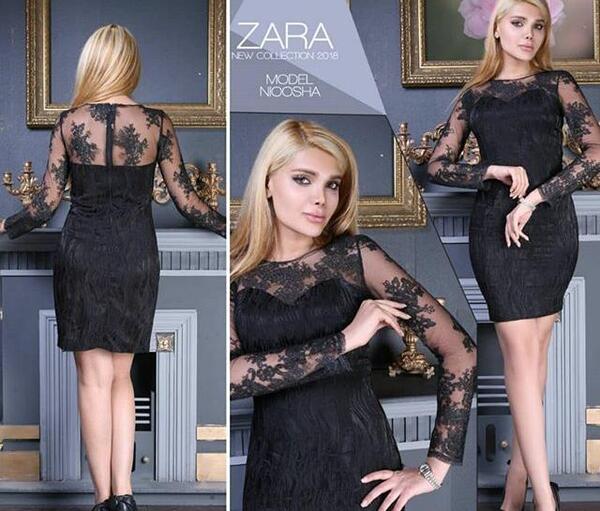 عکس مدل لباس مجلسی کوتاه با پارچه ژاکارد
