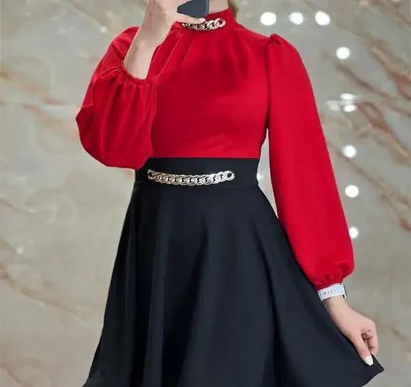 عکس لباس مجلسی دخترانه کوتاه راسته