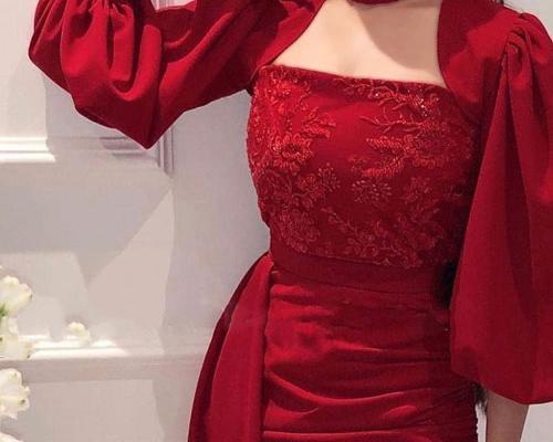 عکس مدل لباس مجلسی کوتاه رنگ قرمز