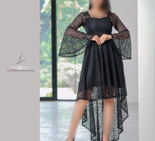 عکس لباس مجلسی کوتاه دنباله دار دخترانه