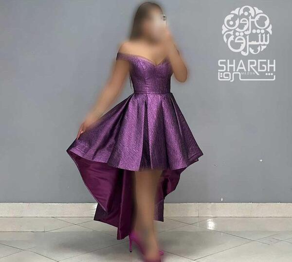 عکس خرید لباس مجلسی جلو کوتاه پشت بلند