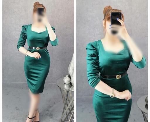 عکس خرید لباس مجلسی مخمل کوتاه
