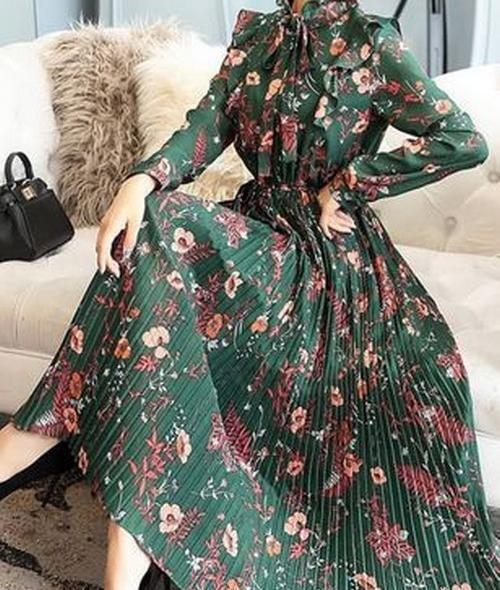 عکس مدل لباس مجلسی کوتاه حریر گلدار