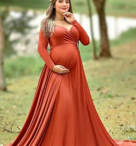 عکس مدل لباس مجلسی کوتاه حاملگی