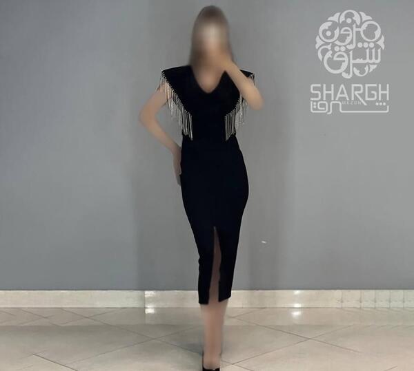عکس مدل لباس مجلسی کوتاه چاک دار