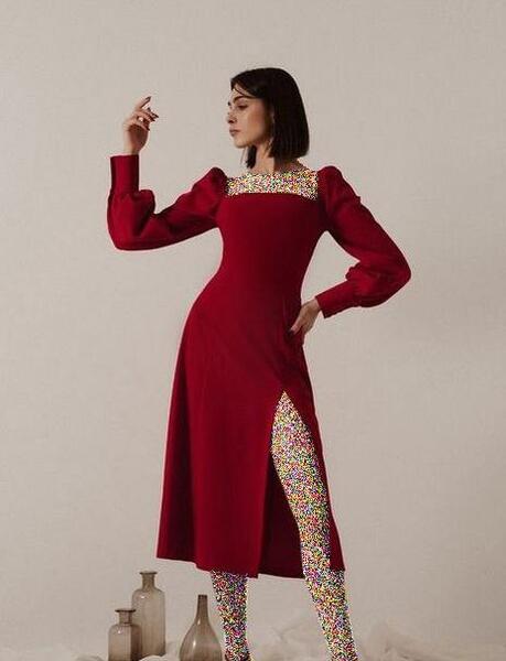 عکس لباس مجلسی دخترانه کوتاه چاک دار