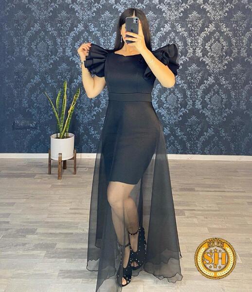 عکس لباس مجلسی کوتاه با تور